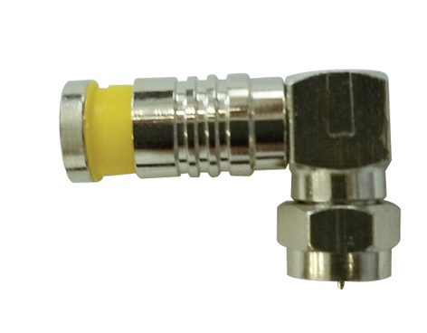 Conector Macho Tipo F 90º de Compresión