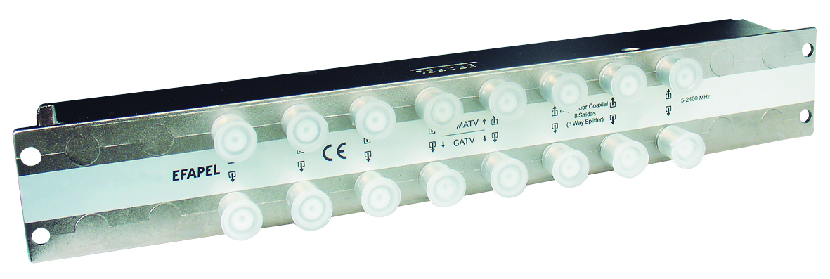 Repartidor de TV Coaxial 2x8 Salidas